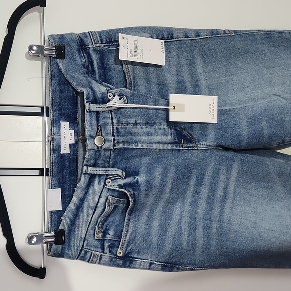 Good American Good Legs Straight Jeans in blue size 6 new with tag - Picture 8 of 17